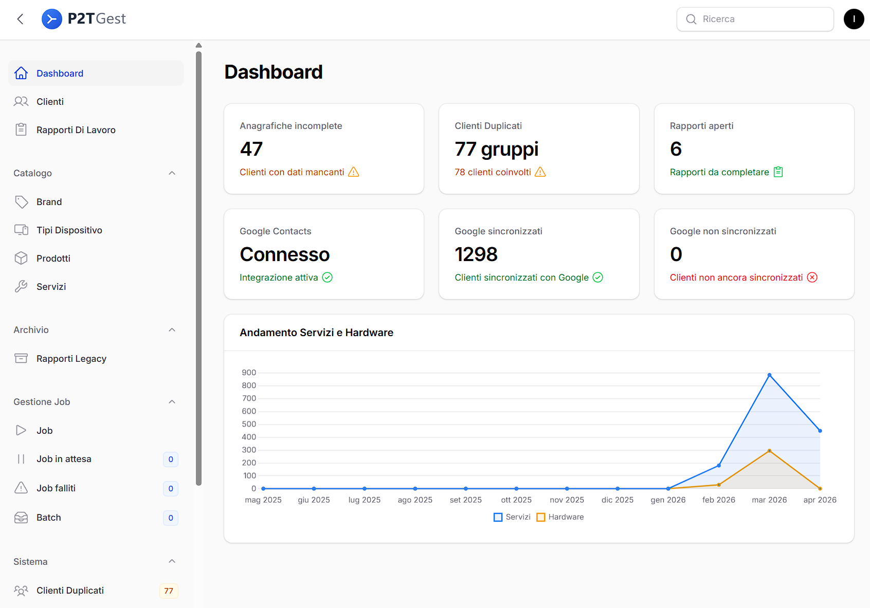 P2T Gest - Screenshot